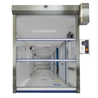 Roll Up PVC Rapid Roller Doors High Effective Insulation 900/800N Tearing Strength