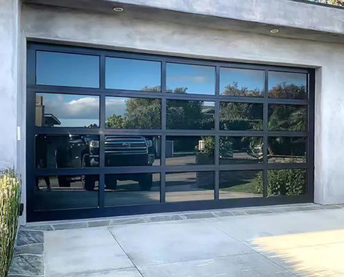 Water Proof  Industrial Glass Garage Doors Aluminum Sectional Door Overhead Door