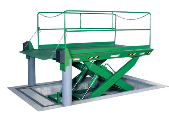 High Duty Hydraulic Loading Dock Leveler With 300mm Electric Mobile Container