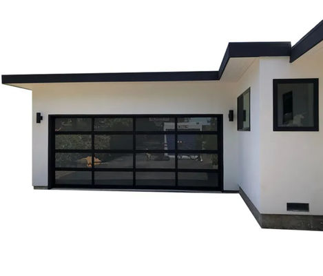 Sound Insulation Aluminum Sectional Door Modern Villa House Glass Garage