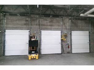 Industrial Insulated Sectional Doors For House 40mm Overhead Panel Powder Coating